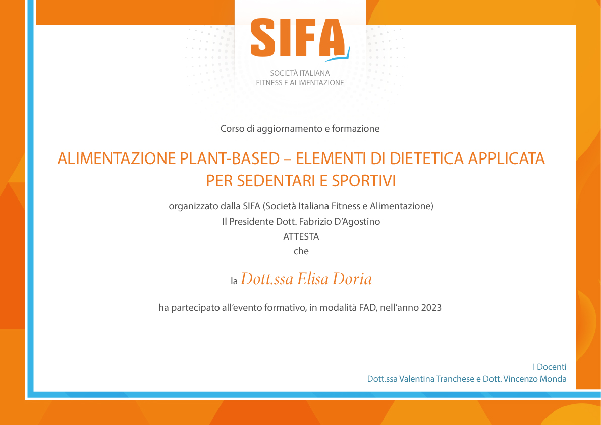 ALIMENTAZIONE PLANT-BASED ELEMENTI DI DIETETICA APPLICATA